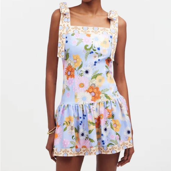 Madewell Blue Floral Mini Dress